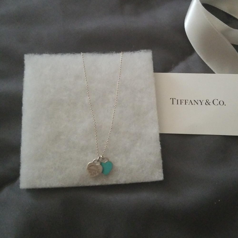 Tiffany double heart necklace.